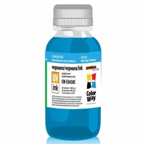 Чернила ColorWay Epson UV SX130/430 Cyan (CW-EU430C01)