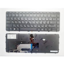 Клавиатура ноутбука HP ProBook 430 G3/440 G3/445 G3 черная с черной рамкой подсв.UA (SG-80530-XUA/X61/V151546BS1/V151526BS1/6037B0115501)