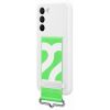 Чохол до мобільного телефона Samsung Silicone with Strap Cover Galaxy S22 Plus White (EF-GS906TWEGRU) - Зображення 2
