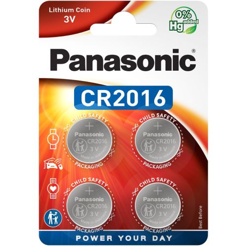 Батарейка Panasonic CR 2016 Lithium * 4 (CR-2016EL/4B)