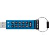USB флеш накопичувач Kingston 64GB IronKey Keypad 200 AES-256 Encrypted Blue USB 3.2 (IKKP200/64GB) - Зображення 1