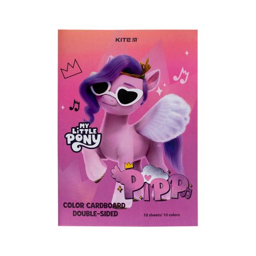 Кольоровий картон Kite А4 двосторонній My Little Pony 10 аркушів (LP24-255)