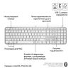 Клавіатура Logitech MX Keys S для MAC Bluetooth/Wireless UA Pale Grey (920-011638) - Зображення 2