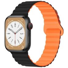 Ремешок для смарт-часов Drobak Silicone Magnetic Link для Apple Watch All Series 38/40/41mm Black orange (898923)