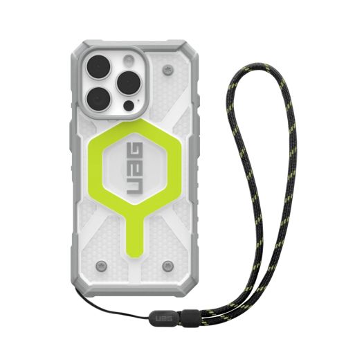 Чехол для мобильного телефона UAG iPhone 16 Pro Pathfinder Clear Magsafe Active Neon Lanyard (1144641BV01)