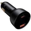 Зарядное устройство Baseus Superme Digital Display PPS Dual Quick Charger Car Charger black (TZCCZX-01) - Изображение 1