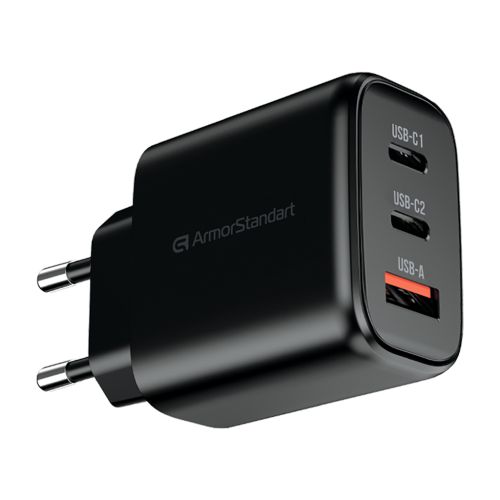Зарядное устройство Armorstandart ARP-621 Resolute Power USB-C 65W GaN Black (ARM70023)