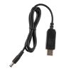 Кабель живлення Кабель USB-A > DC 5.5х2.5мм живлення 2Е 1м, 12В/1A, чорний 2E (2E-CCAD12-BK) - Зображення 1