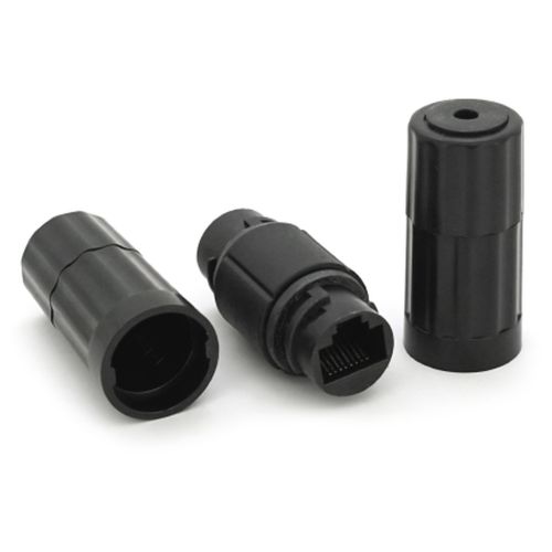 Зрощувач Voltronic 1+1 RJ45 UTP 5e 8P8C IP68, black (16628) Зрощувач Voltronic 1+1 RJ45 UTP 5e 8P8C IP68, black (16628)