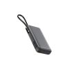 Батарея універсальна Acefast 20000mAh 130W PD, QC/3.0 USB-A+USB-C In/Out,build-in cable M22 Gray (6974316283904) - Зображення 1