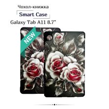 Чохол до планшета BeCover Smart Case Samsung Galaxy Tab A11 SM-X133/X135 8.7 Black Rose (713983)