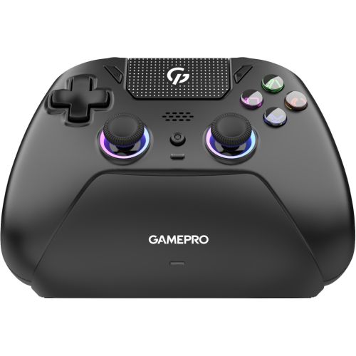 Геймпад GamePro із зарядною станцією 2.4G/BT 5.1/USB (Switch/PS/PC/iOS/Android) RGB Black (GPS20BDOC)