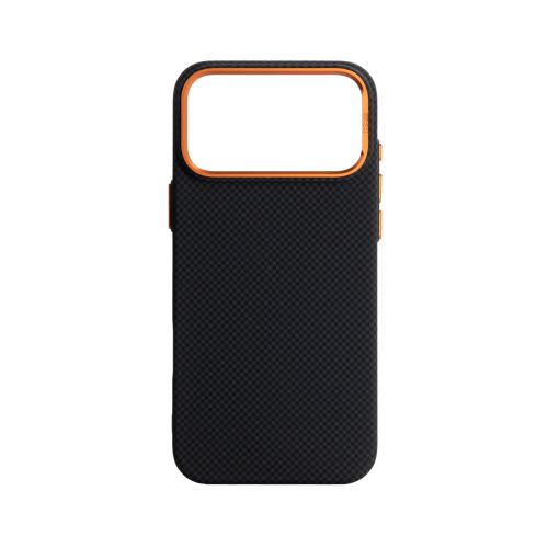 Чохол до мобільного телефона Armorstandart LikeCarbon2 SE MagCase Apple iPhone 17 Pro Max Kevlar Black Orange (ARM89165)