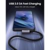 Дата кабель USB 3.0 AM to Type-C 1.0m 60W US385 90-degree Black Ugreen (20299) - Зображення 1