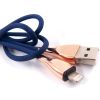 Дата кабель USB 2.0 AM to Lightning 1.0m blue Dengos (NTK-L-SET-DBLUE) - Зображення 1