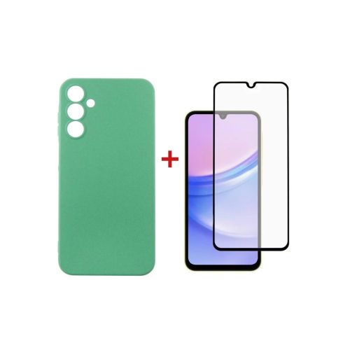 Чехол для мобильного телефона Dengos Kit for Samsung Galaxy A25 5G case + glass (Mint) (DG-KM-60)