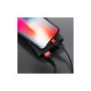 Дата кабель USB 2.0 AM to Lightning 1.0m 2A 18W nylon black+red HOCO (6957531080190) - Зображення 2