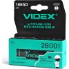 Аккумулятор 18650 2800mAh Li-Ion, protect, color box/1шт Videx (18650-P/2800/1CB) - Изображение 1