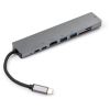Концентратор Vinga Type-C to 4K HDMI+2*USB3.0+GigabitLAN+SD+PD+USB-C SS aluminium (VCPATC2U3CRLNHIPDGR) - Зображення 2