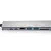 Концентратор Vinga Type-C to 4K HDMI+2*USB3.0+GigabitLAN+SD+PD+USB-C SS aluminium (VCPATC2U3CRLNHIPDGR) - Зображення 3