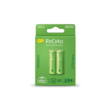 Акумулятор Gp AA R6 ReCyko battery 2600mAh AA (2700Series, 2 battery pack) (270ААHCE-EB2(Recyko) / 4891199186370)