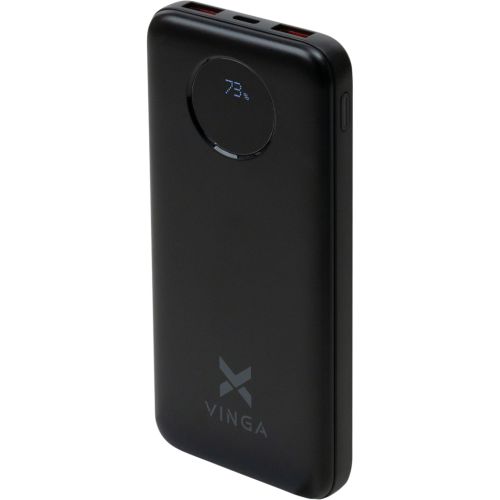 Батарея універсальна Vinga 10000 mAh 22.5W Display Black (VPBB1022)