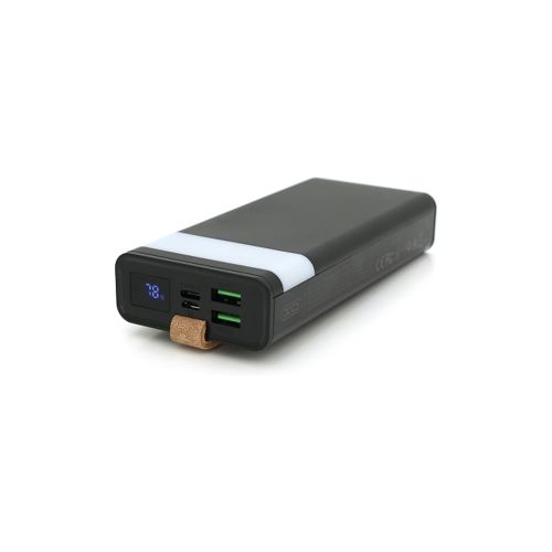 Батарея универсальная XO 20000mAh, PD/20W, QC/22.5W, flashlight, Micro-USB, Type-C, USB-A*2, black (XO-PR129 / 29303)