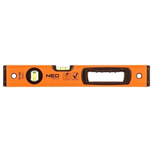 Уровень Neo Tools S 400 алюминиевый, 40 см, 3 капсулы, 1 отверстие для рук (71-141)