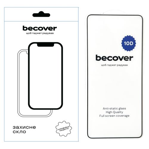 Стекло защитное BeCover Poco F7 Pro 10D Black (713433)