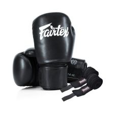 Боксерские перчатки Fairtex BGV27 Black 12 унцій (бинти в комплекті) (BGV27_12oz_Black)