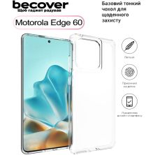 Чохол до мобільного телефона BeCover Silicone Motorola Edge 60 Transparent (713771) Чохол до мобільного телефона BeCover Silicone Motorola Edge 60 Transparent (713771)