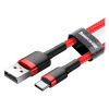 Дата кабель USB 2.0 AM to USB-C 3.0m 2A red Baseus (CATKLF-U09) - Изображение 1