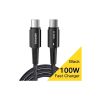Дата кабель USB-C to USB-C 0.5m 100W black Essager (EXCTT1-CGB01) - Изображение 1