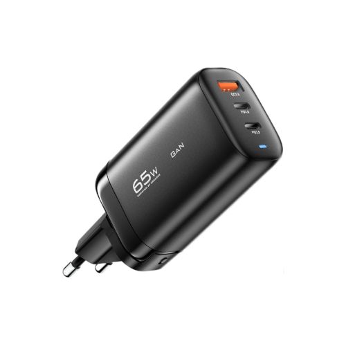 Зарядное устройство Essager 2xUSB-C + 1xUSB 65W GaN black (ECT2CA-MYB01)
