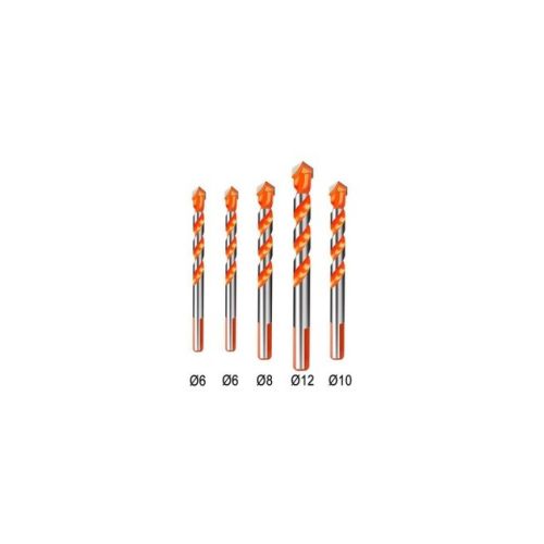 Набір свердл YOSO 4 шт, по бетону, цегли, дереву, керамічній плитці, металу (У6х8х10х12)
