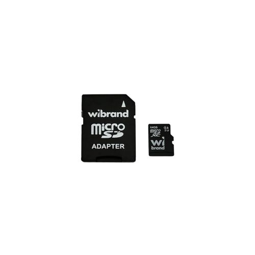 Карта памяти Wibrand 64GB mictoSD class 10 UHS-II (U3) V10 Read 80/Write 30 (WICDXU3/64GB-A)
