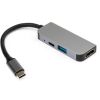 Концентратор Vinga Type-C to 4K HDMI+USB3.0+PD aluminium (VCPHTC3AL) - Зображення 1