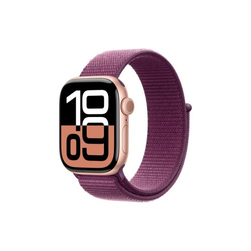 Смарт-часы Apple Watch Series 10 GPS 42mm Rose Gold Aluminium Case with Plum Sport Loop (MWWK3QH/A)