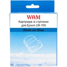 Лента для принтера этикеток WWM для Epson LW-700 24mm х 8m Black-on-Blue (WWM-SC24B)