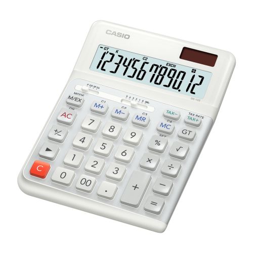 Калькулятор Casio DE-12E-WE-WA-E, білий (CALC-CAS-DE-12E-WE-W)