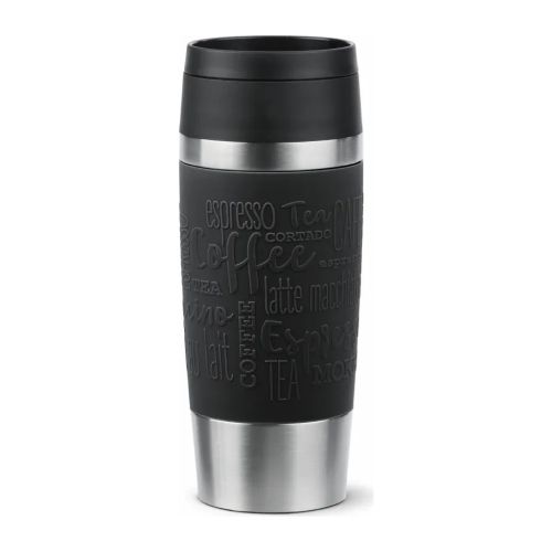 Термокружка Tefal Travel Mug Classic, 360мл, нержавіюча сталь, чорний (N2020210)