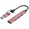 Концентратор Canyon hub DS-02 4in1 USB-A/C Pink (CNS-TDS02P) - Зображення 3