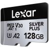 Карта пам'яті Lexar 128GB microSDXC class 10 UHS-I U3 V30 A2 Professional Silver (LMSSIPL128G-BNANG) - Зображення 1