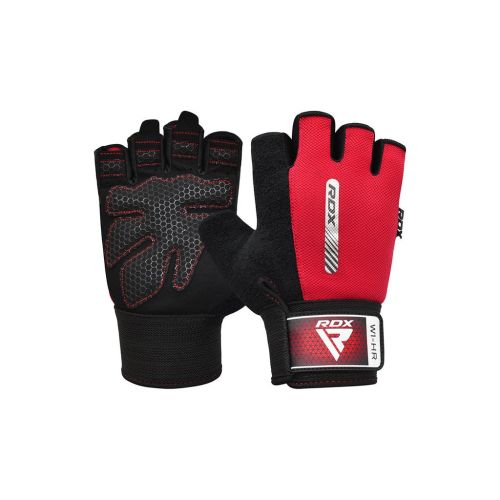 Рукавички для фітнесу RDX W1 Half Red S (WGA-W1HR-S)