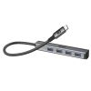 Концентратор Armorstandart USB-C to 4USB Grey (ARM69364) - Зображення 2