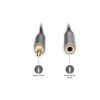 Кабель мультимедійний 3.5mm M to 3.5mm F 3.0m Digitus (DB-510210-030-S) - Зображення 3
