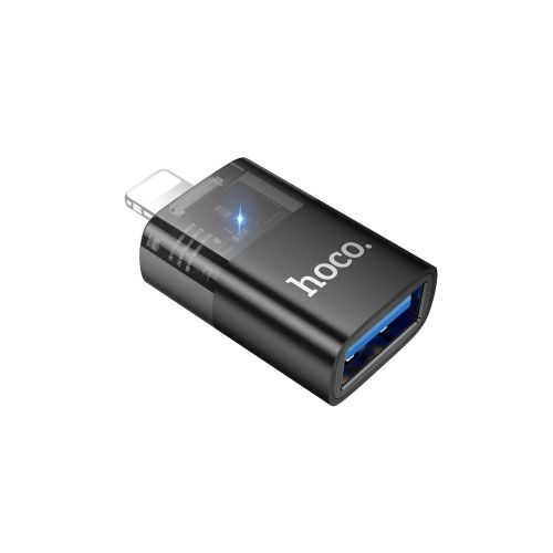 Переходник OTG USB 3.0 AF to Lightning Black HOCO (6942007647151)