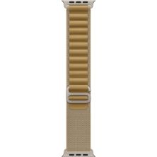 Ремінець до смарт-годинника Apple 49mm Tan Alpine Loop - Medium - Natural Titanium Finish (MXN23ZM/A)