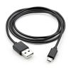 Дата кабель USB 2.0 AM to Micro 5P PVC 1m black Vinga (VCPDCM1BK) - Изображение 1
