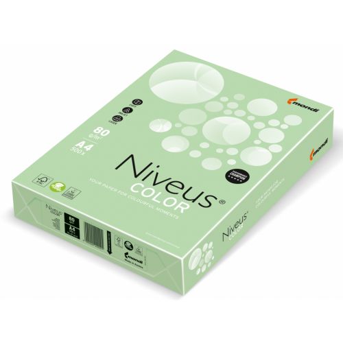 Бумага Mondi Niveus COLOR Pastel green A4, 80g, 500sh (A4.80.NVP.MG28.500)